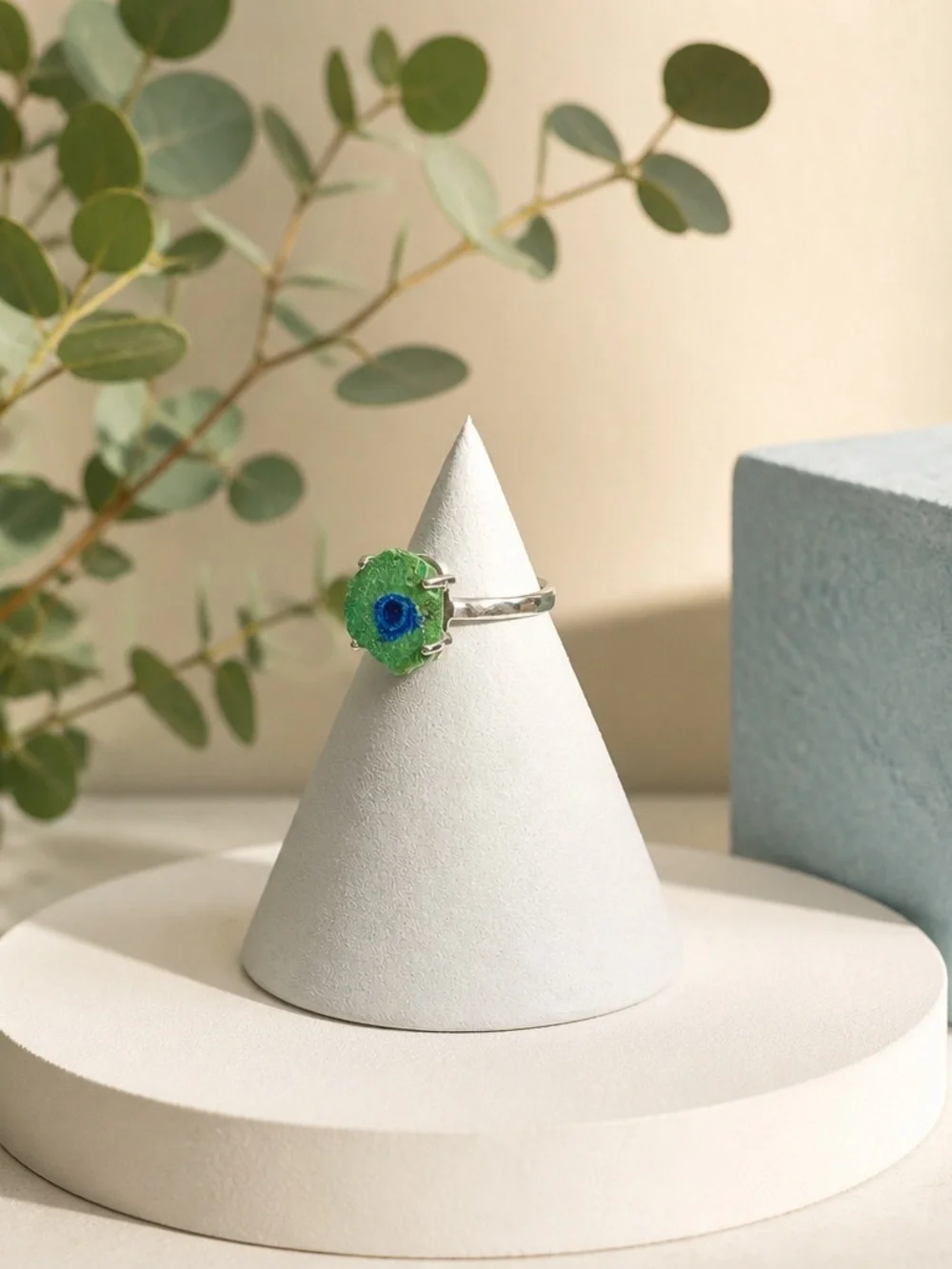NEW! Azurite & Malachite Composite Ring